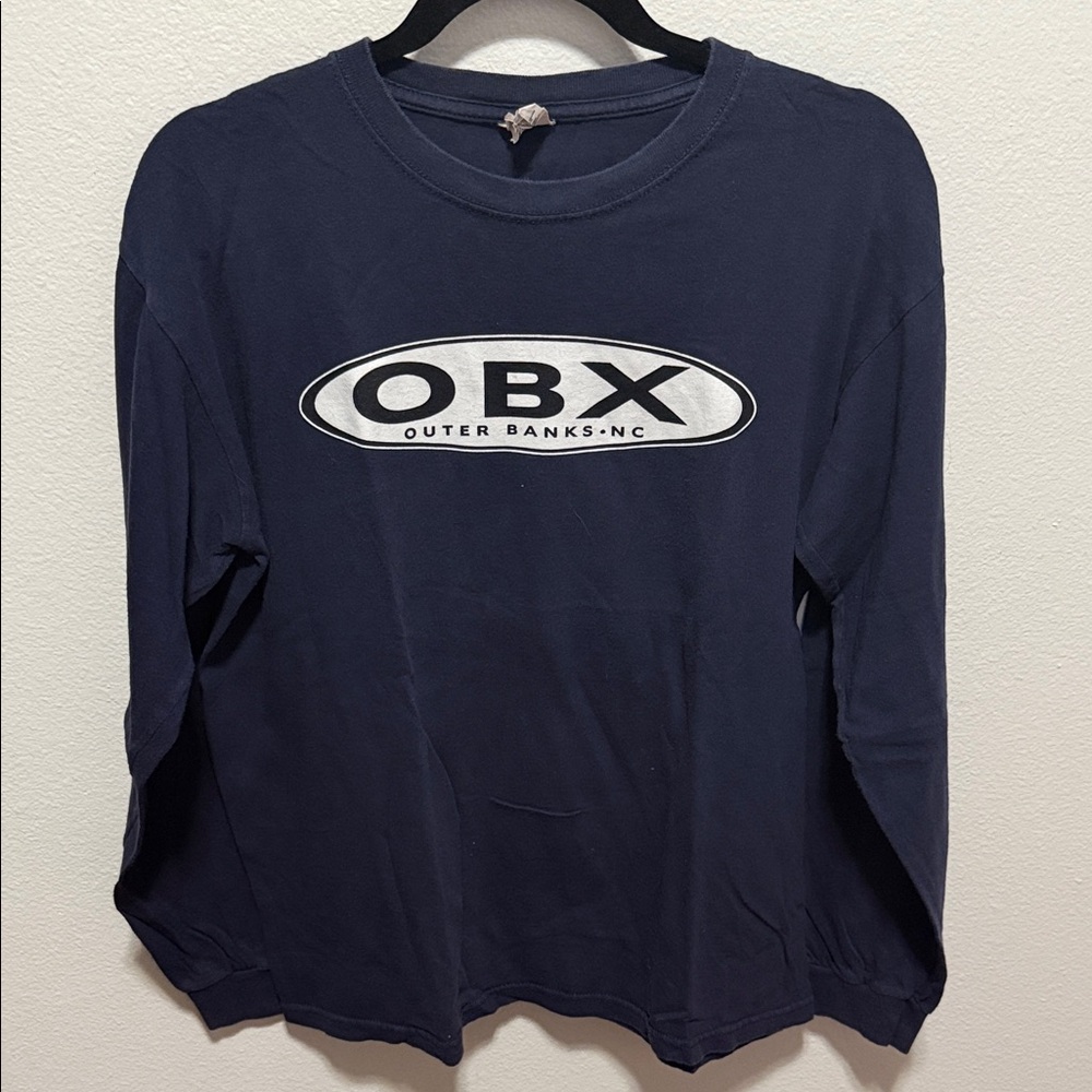 Anvil Navy Outer Banks, NC (OBX) Long Sleeved Tee